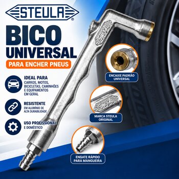 Bico Universal Para Encher Pneus - Espiga Mang 1/4 Ms21-sr-01